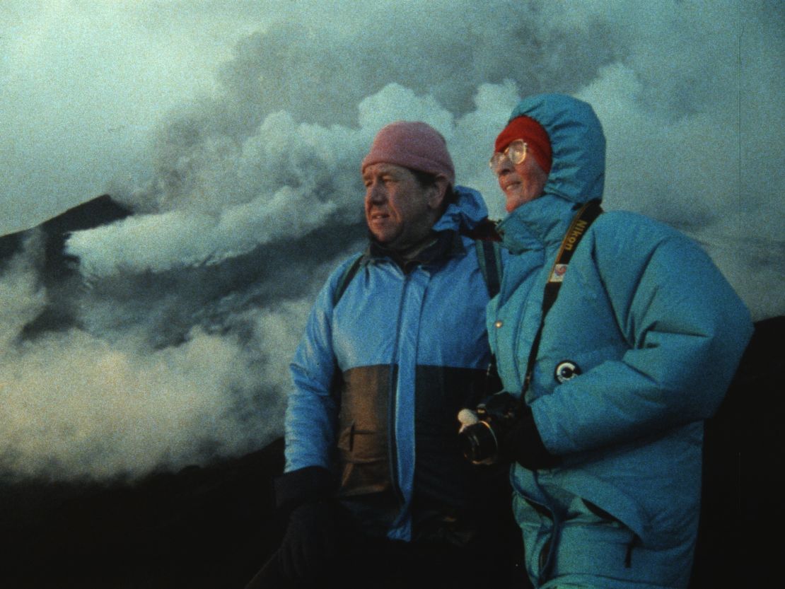 Katia and Maurice Krafft, volcanologists and subjects of documentary "Fire of Love."