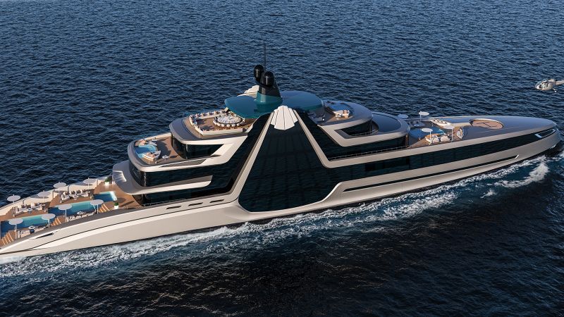 The diamond inspired superyacht concept with an on board