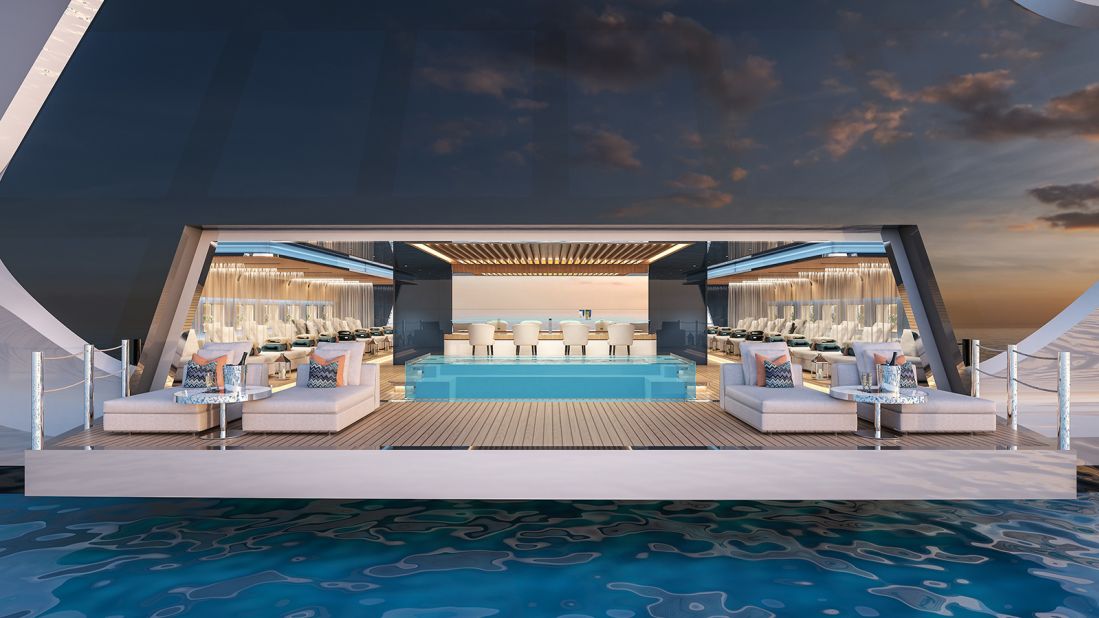 <strong>Lavish vessel:</strong> A luxurious open beach club based on the Royal Palace of Caserta, a former royal residence in southern Italy created by the Bourbon king Charles III as a rival to Versailles, is among its many highlights.