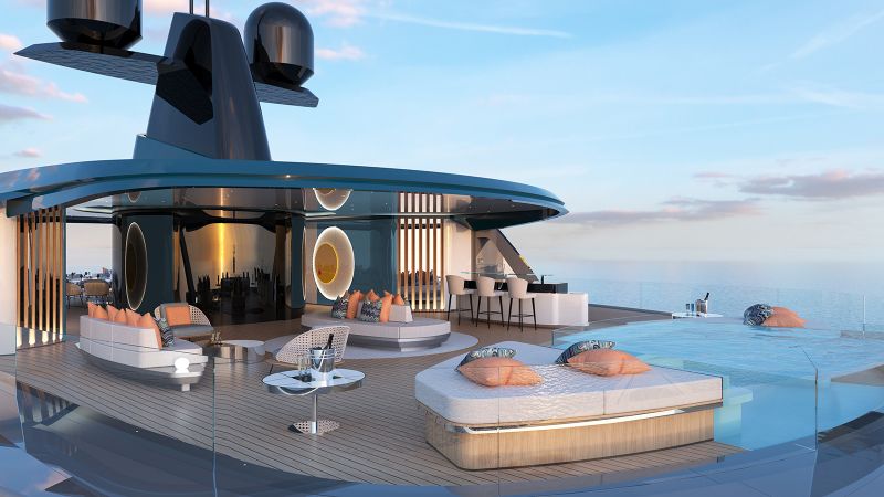 The diamond inspired superyacht concept with an on board