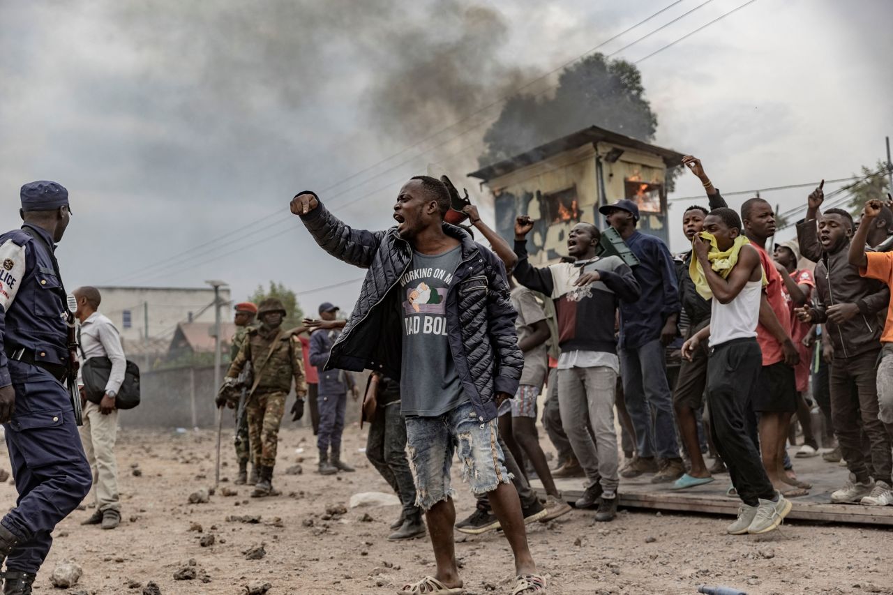 People protest against the United Nations in Goma, Congo, on Tuesday, July 26. At least five people were killed and about 50 were wounded during <a href="https://www.cnn.com/2022/07/26/africa/anti-un-protest-drc-intl/index.html" target="_blank">the second day of protests.</a>