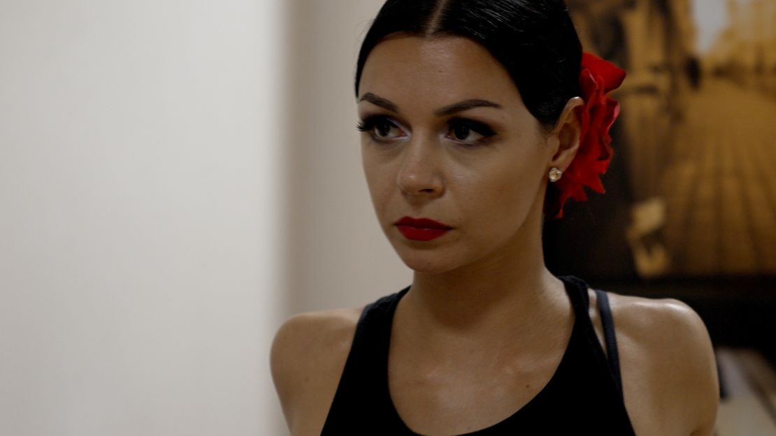 Katryna Kalchenko takes shelter in the basement of the Odesa opera house.