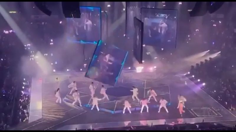 Giant screen hits dancers for boy band Mirror during Hong Kong concert – CNN