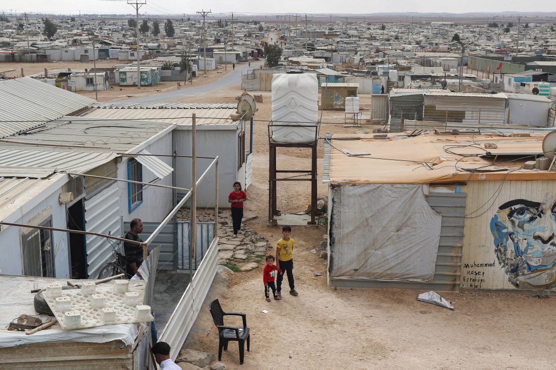 Children at the Zaatari refugee camp, on November 19, 2021.
