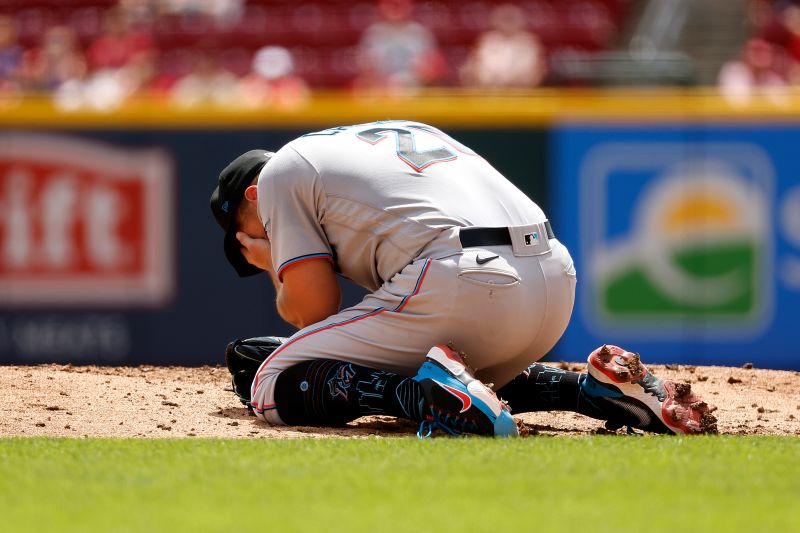 Daniel Castano: Miami Marlins' pitcher hit in head by 104mph line drive ...