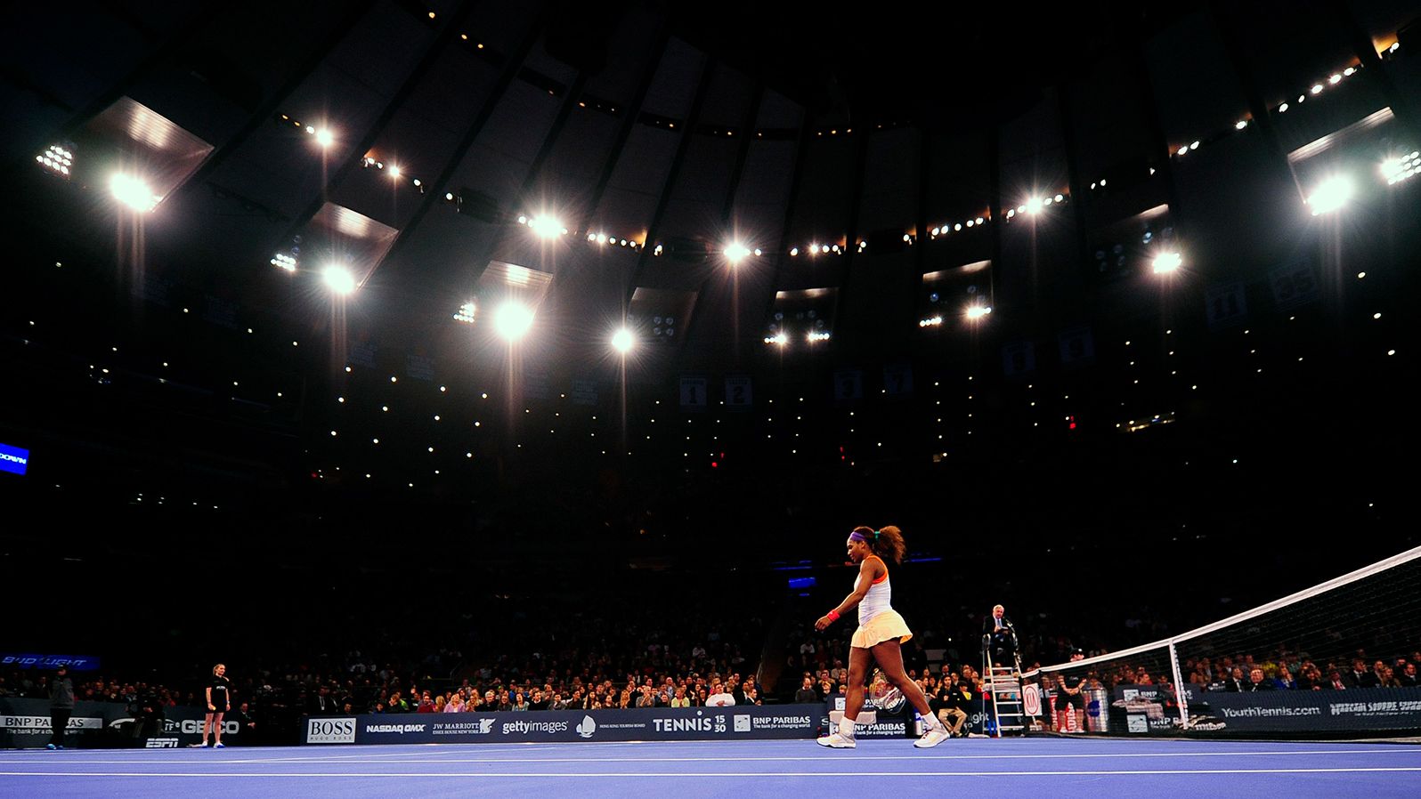 Williams plays against Victoria Azarenka at New York's Madison Square Garden in 2013.