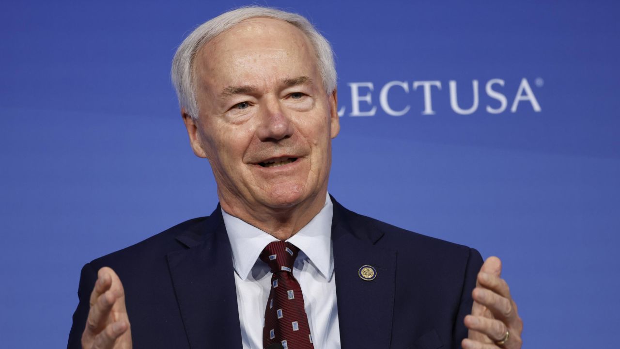 Asa Hutchinson, governor of Arkansas, speaks on a panel during the SelectUSA Investment Summit in National Harbor, Maryland, US, on Monday, June 27, 2022. 
