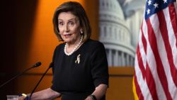 US Speaker of the House, Nancy Pelosi, Democrat of California, speaks during her weekly press briefing on Capitol Hill in Washington, DC, on July 14, 2022. (Photo by SAUL LOEB / AFP) (Photo by SAUL LOEB/AFP via Getty Images)