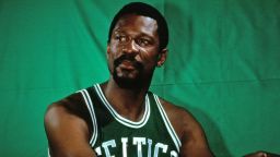 Bill Russell #6 of the Boston Celtics poses for a portrait in 1969 at the Boston Garden in Boston, Massachusetts. 