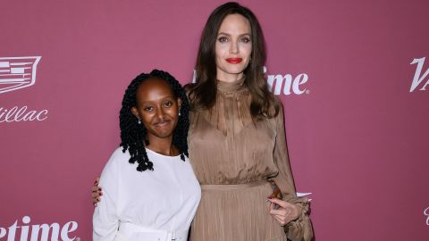 Zahara Jolie-Pitt and Angelina Jolie attend Variety's "Power Of Women" event at Wallis Annenberg Center for the Performing Arts on September 30, 2021 in Beverly Hills, California. 