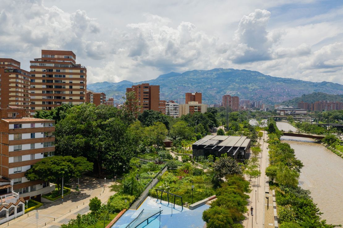 A green wall in Medellín, Colombia. The city has won awards for its Green Corridors project. 