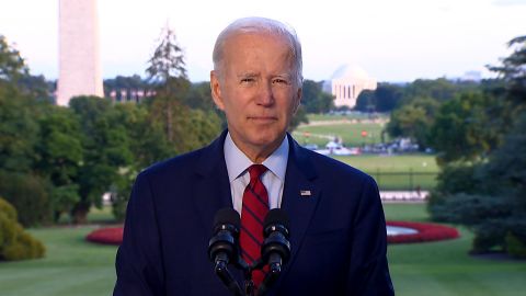 Biden gives a statement from the White House on the killing of al-Zawahiri on Monday, August 1, 2022.