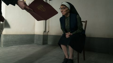 Andrea Martin as Sister Andrea, a nun whose small size belies her fierce spiritual devotion.