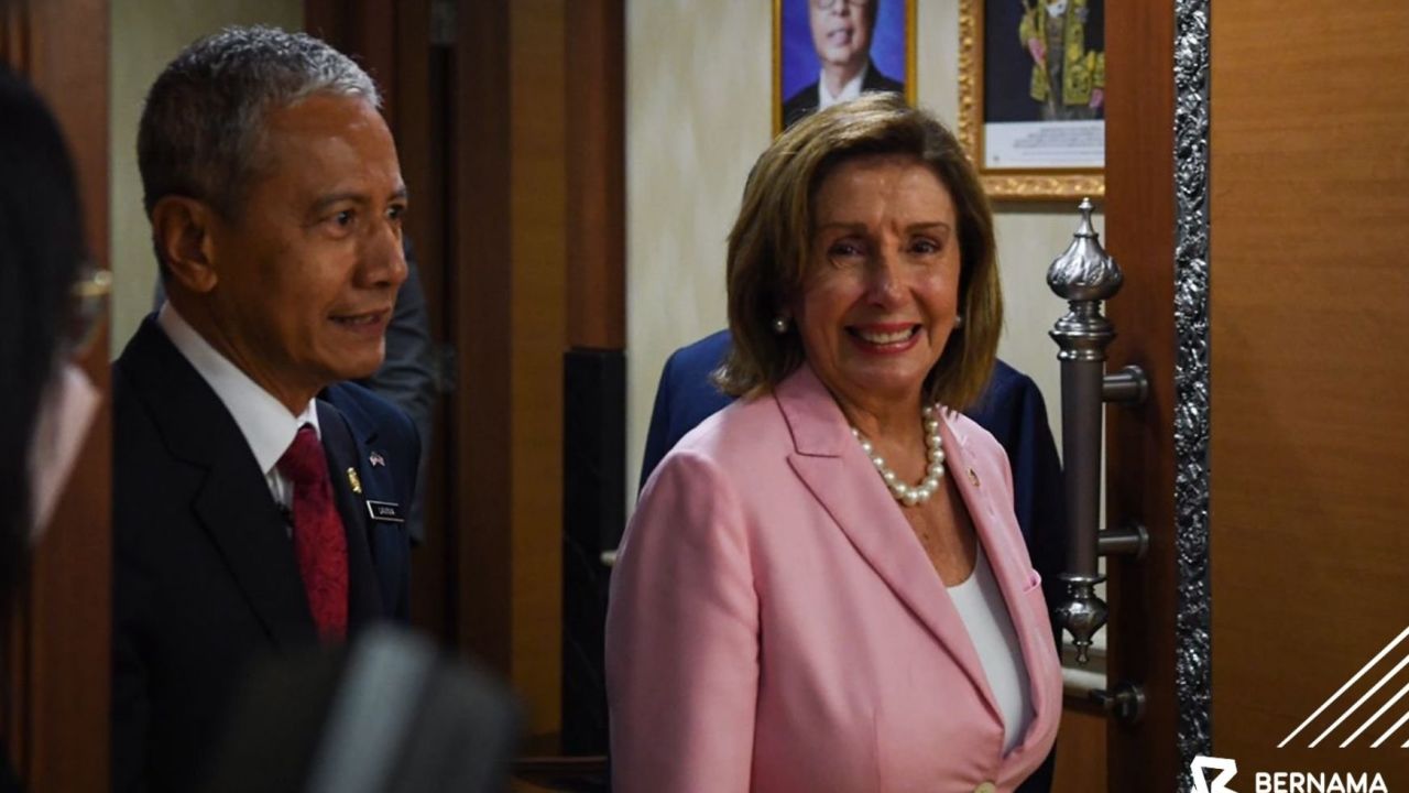 US House Speaker Nancy Pelosi meets with Malaysian politicians on August 2.