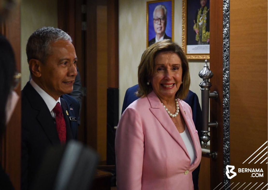 US House Speaker Nancy Pelosi meets with Malaysian politicians on August 2.