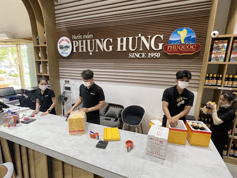 <strong>Going home:</strong> Some airlines have rules against fish sauce in case of spillage, so Phung Hung's staff is well versed in how to pack bottles extra tight.