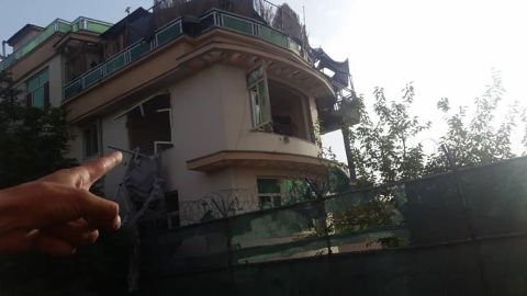 The house in Kabul that was hit by the strike that killed al Qaeda leader Ayman al-Zawahiri. The UK embassy is less than 1,000 feet away.