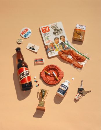 Jeff still-life of collected objects.