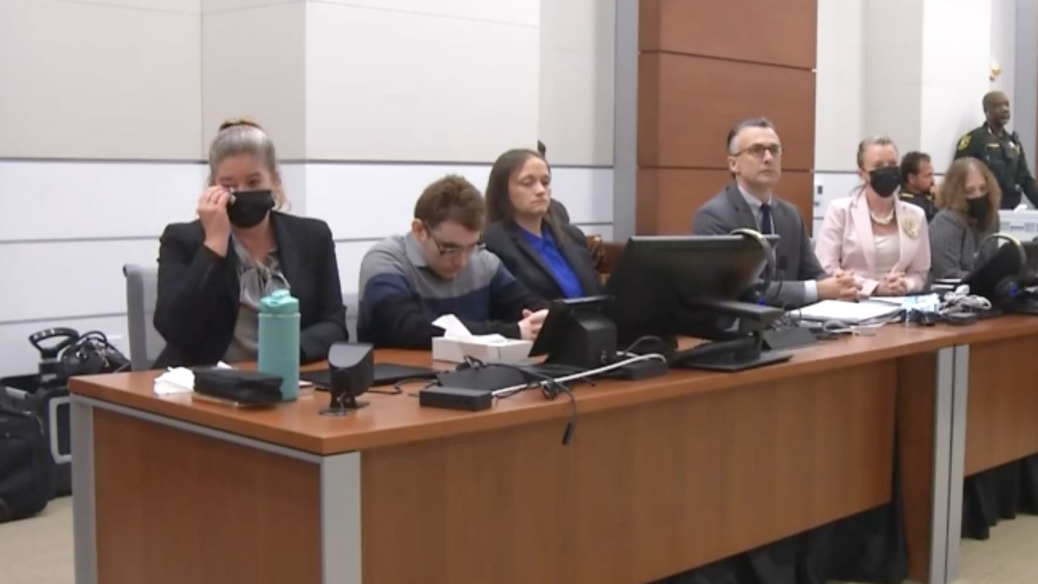 Nikolas Cruz had no visible reaction to the victim impact statements, though one of his defense attorneys was seen wiping away tears.