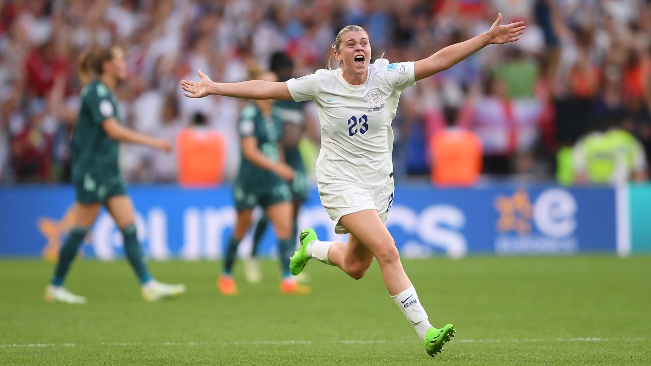 Russo celebrates after the final whistle against Germany.