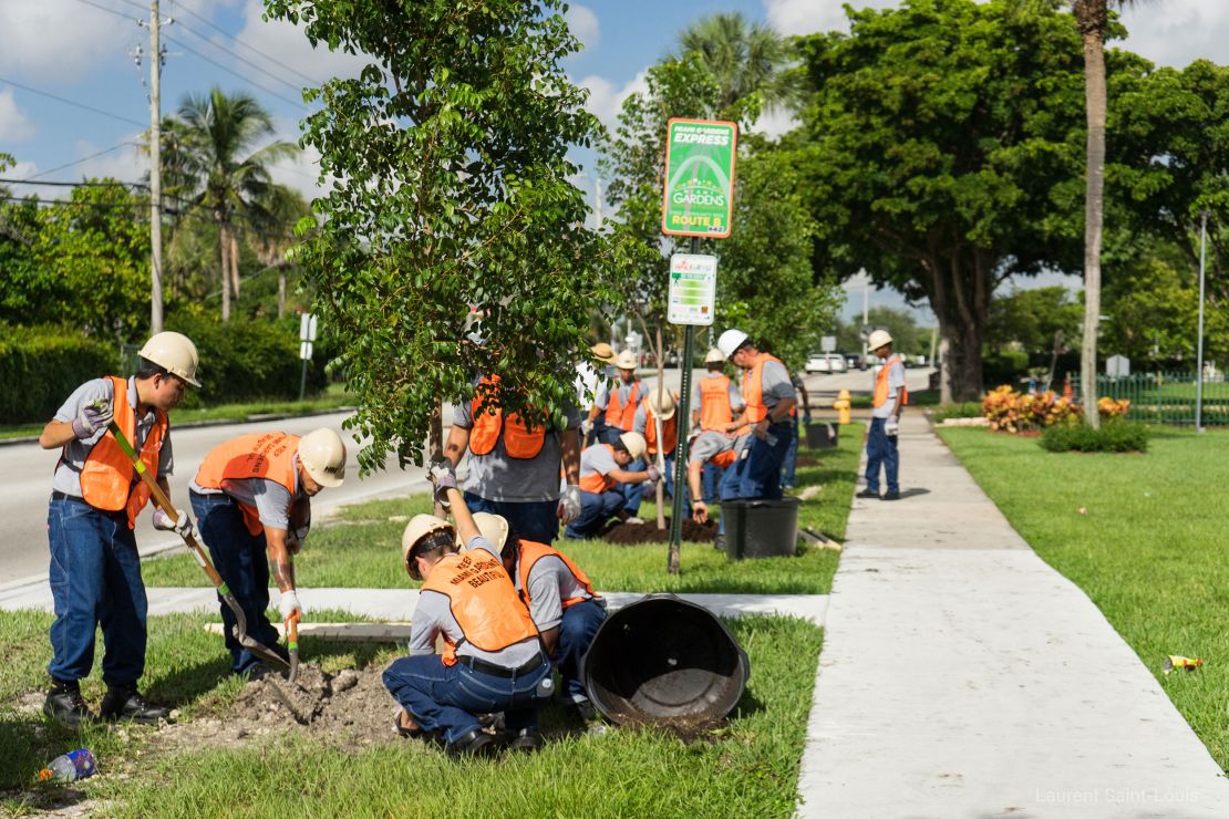 The shady bus stop project in Miami.