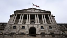 The Bank of England in London, Britain 03 August 2022. The Bank of England is expected to raise interest rates on 04 August, to stem the rising tide of inflation. The Bank is expected to raise rates to 1.75 percent, its largest single increase since 1995.