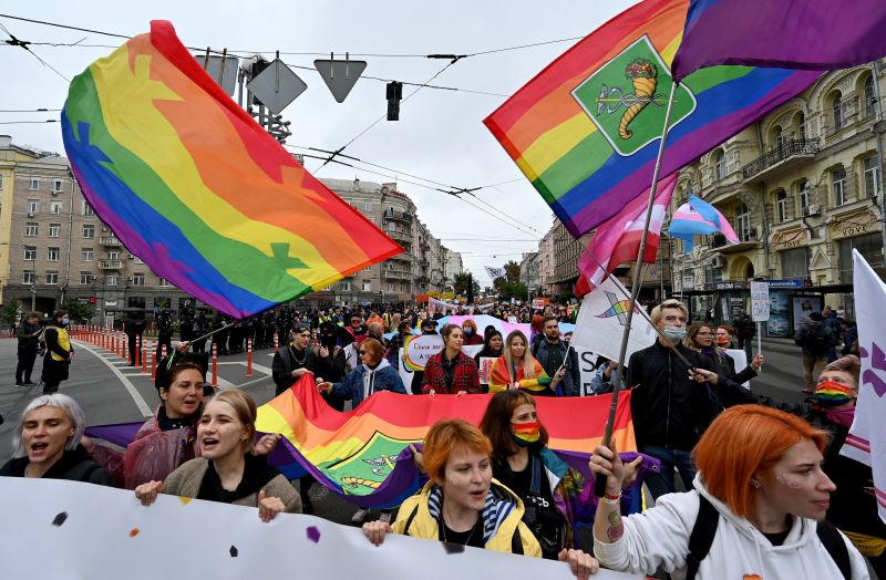 Zelensky opens door to same-sex civil partnerships in Ukraine, as campaigners call for legal protections during war image