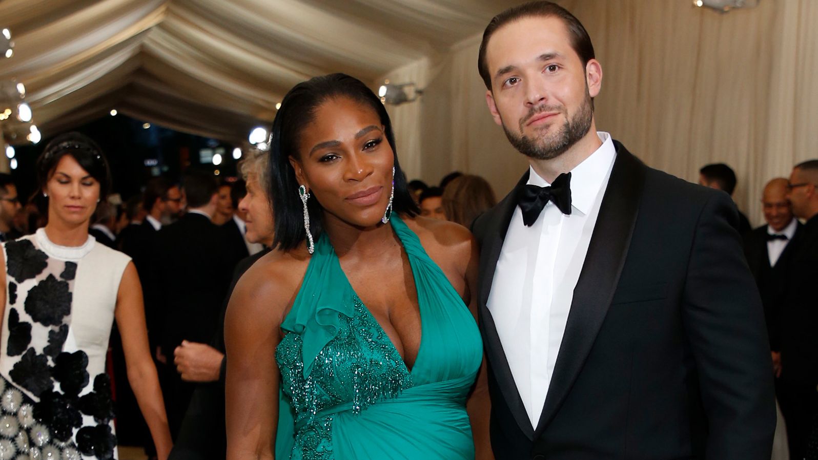 Williams and her fiance, Alexis Ohanian, attend the Met Gala in New York in 2017. Williams, who was pregnant with their first child, has spoken candidly about the <a href="index.php?page=&url=https%3A%2F%2Fwww.cnn.com%2F2018%2F01%2F10%2Fhealth%2Fserena-williams-birth-c-section-olympia-bn%2Findex.html" target="_blank">complications she experienced</a> following childbirth.