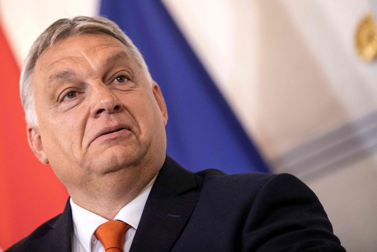Hungarian Prime Minister Victor Orban attends a joint press conference with the Austrian Chancellor at the Federal Chancellery during Orban's official visit to Austria in Vienna, Austria, July 28, 2022. (Photo by Alex HALADA / AFP) (Photo by ALEX HALADA/AFP via Getty Images)