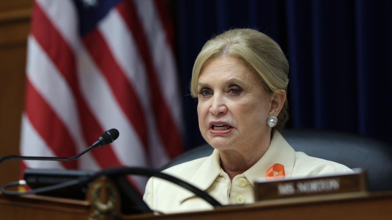 Committee Chair Rep. Carolyn Maloney (D-NY) speaks during a hearing on gun violence before House Oversight and Reform Committee at Rayburn House Office Building on Capitol Hill June 8, 2022 in Washington, DC. The committee held a hearing on "The Urgent Need to Address the Gun Violence Epidemic." 