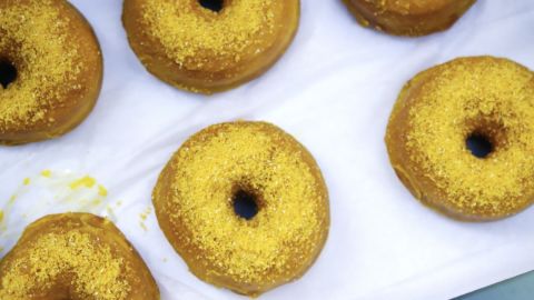 Free mustard donuts will be available at Dough's Doughnuts in New York on Saturday to celebrate National Mustard Day.