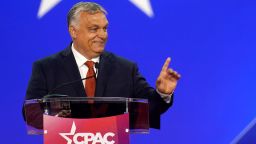 Hungarian Prime Minister Viktor Orban speaks at the Conservative Political Action Conference (CPAC) in Dallas, Thursday, Aug. 4, 2022.