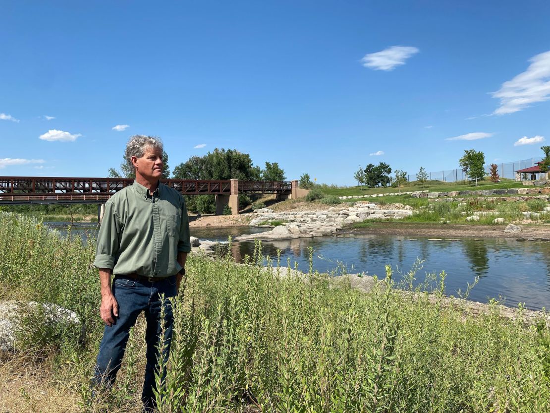 Kevin Rein, Colorado's state engineer and director of Colorado's division of Water Resources, by the South Platte River in the Denver metro area.