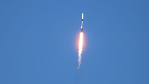 A SpaceX Falcon 9 rocket carrying South Korea's first lunar orbiter.