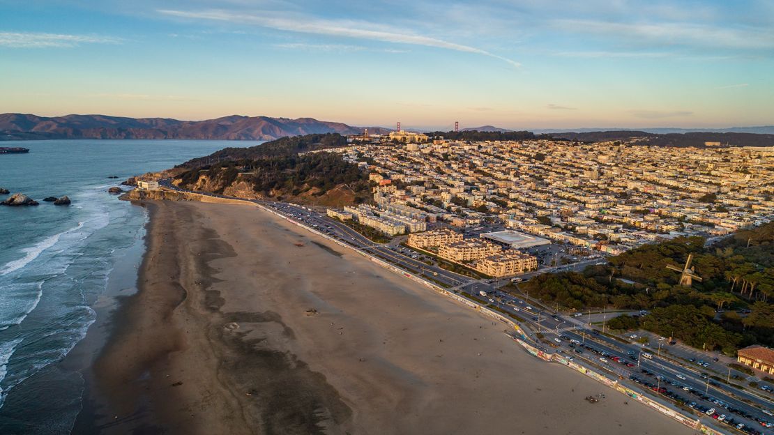 San Francisco's Ocean Beach is rarely crowded.