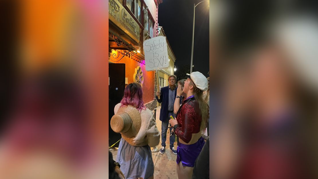 A group of dancers protesting in front of Star Garden topless bar in North Hollywood.