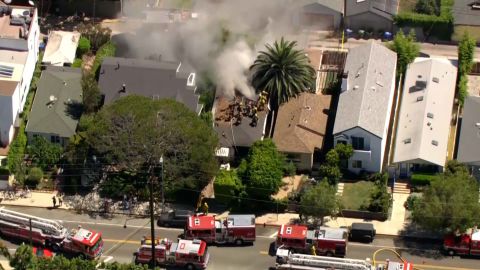 Overhead view of the scene