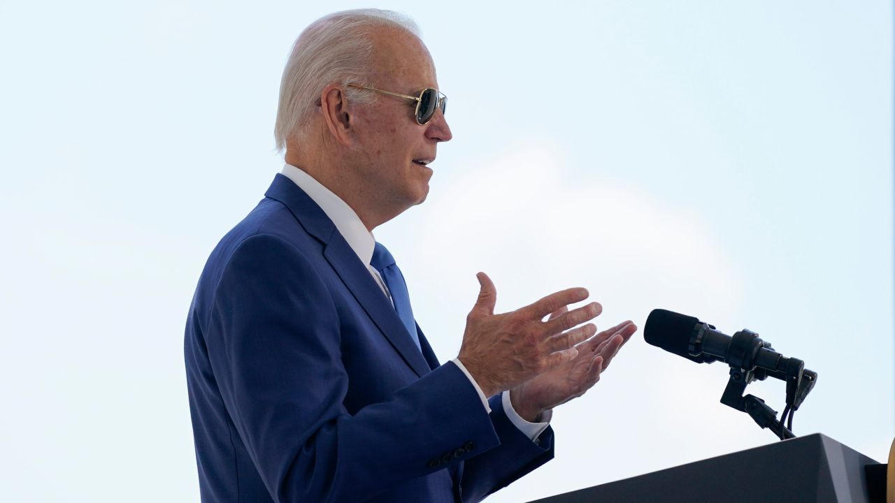 President Joe Biden speaks before signing two bills at the White House on August 5, 2022.