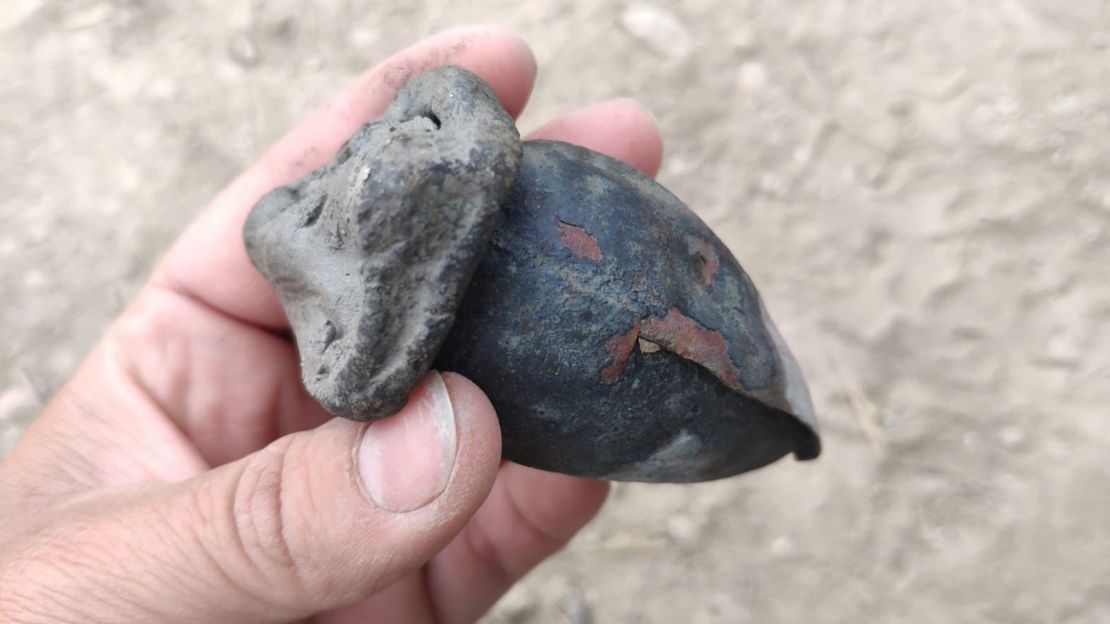 A womb-shaped votive offering to the gods, cast in bronze.