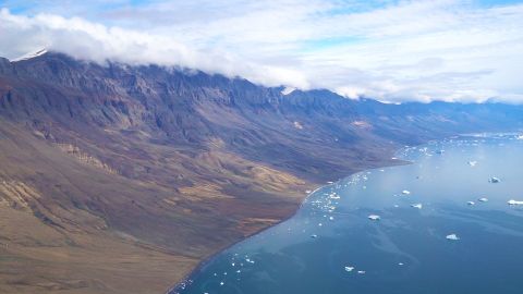 The Greenland coastline.
