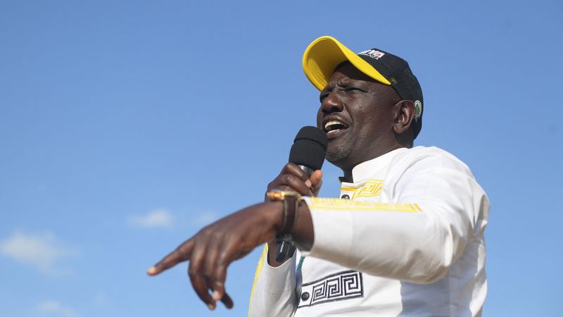威廉·鲁托（William Ruto）击败拉伊拉·奥廷加（Raila Odinga）赢得肯尼亚总统职位