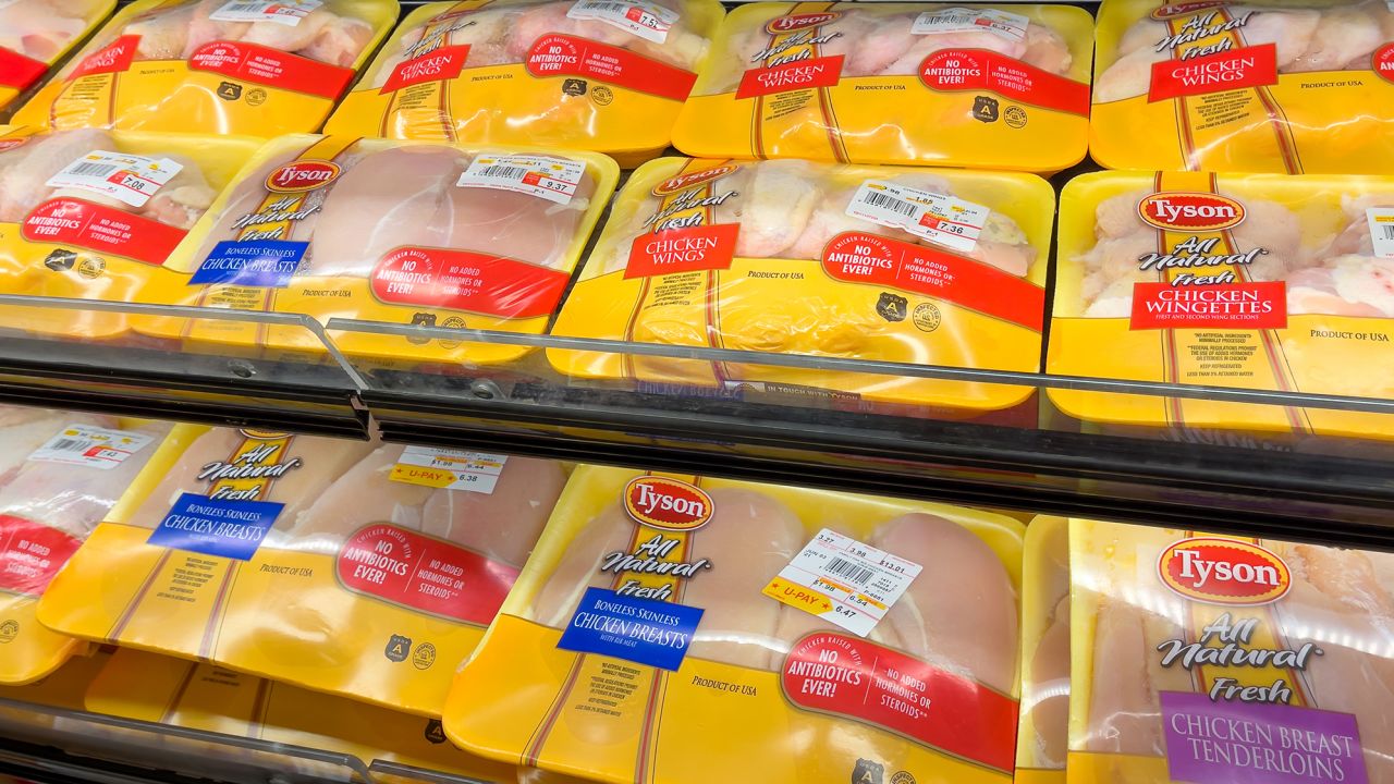Tyson is shuttering two chicken processig plants in May. 