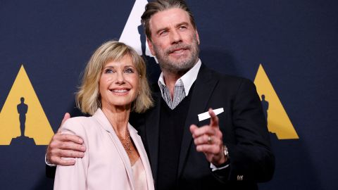 Newton-John and Travolta attend a 40th anniversary screening of "Grease" in 2018.