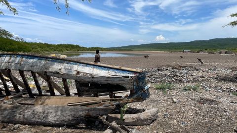 Un barco en La Gonave, Haití.