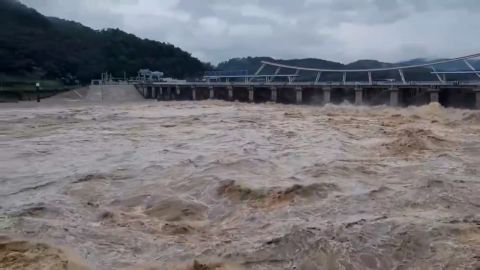 Flooding in Seoul, South Korea, amid heavy rain on August 8, 2022.