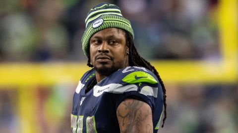 Marshawn Lynch in a 2019 game of the Seattle Seahawks against the San Francisco 49ers.