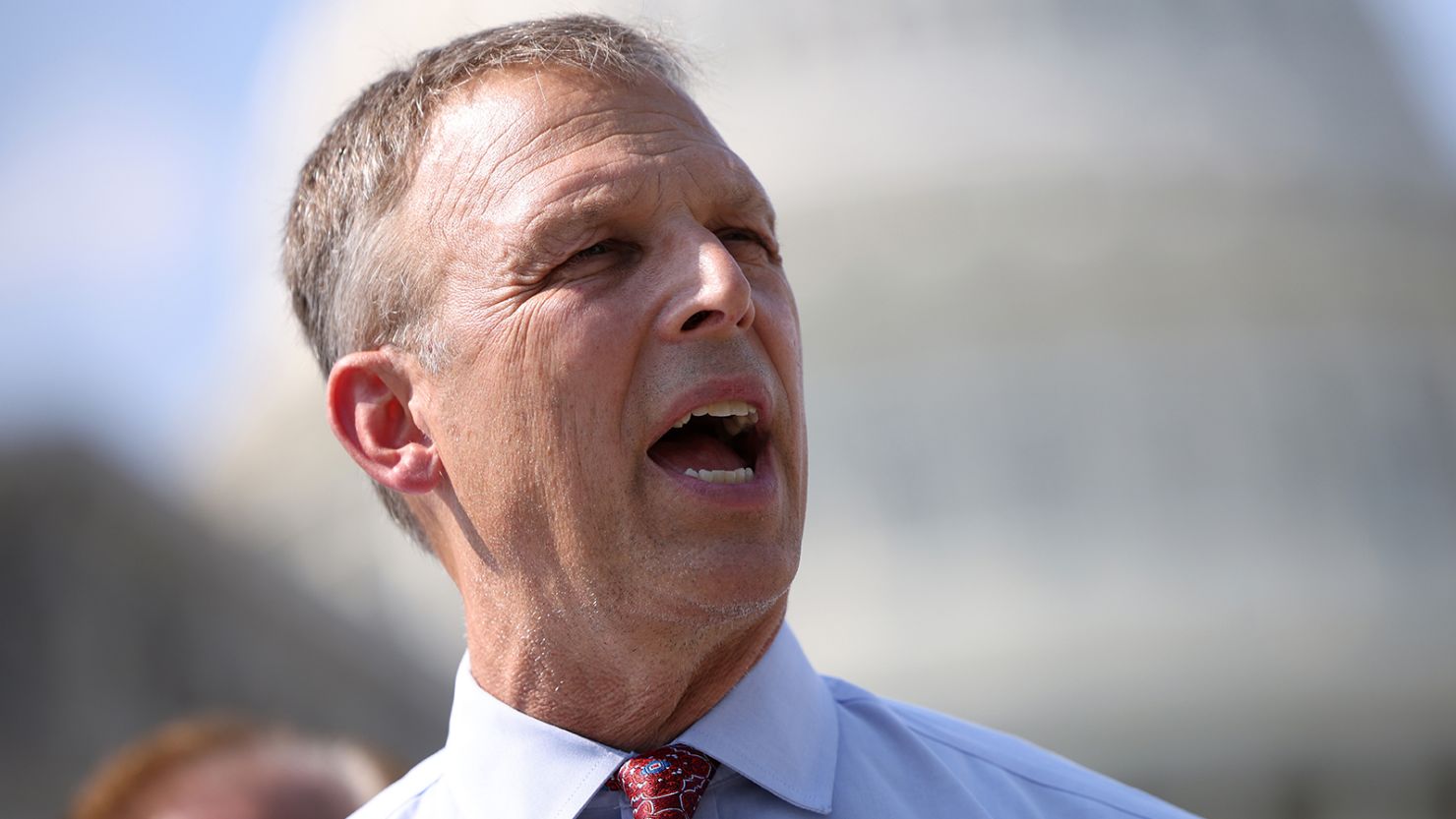 Rep. Scott Perry (R-PA) speaks at a news conference outside the Capitol Building on August 23, 2021, in Washington, DC. 