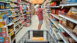 A customer shops in a Kroger grocery store on July 15, 2022 in Houston, Texas. U.S. retail sales rose 1.0% in June according to the Commerce Department, with consumers spending more across a range of goods including gasoline, groceries, and furniture.