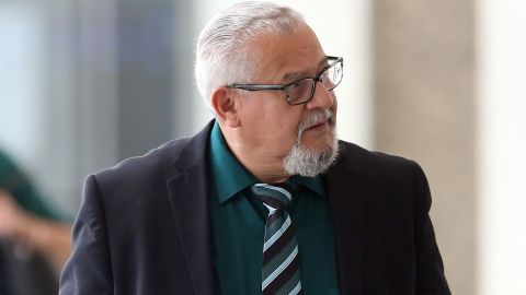Former Chicago Police Department Detective Reynaldo Guevara seen leaving a federal courthouse in Chicago on June 8, 2018.