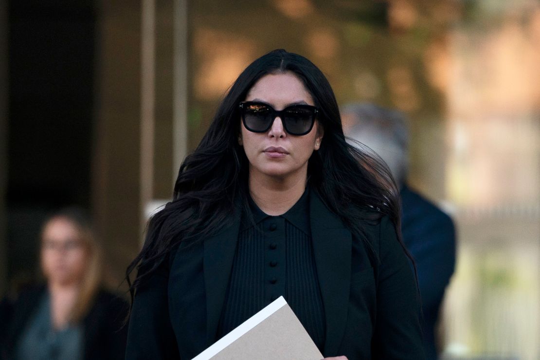 Vanessa Bryant leaves a federal courthouse in Los Angeles on  August 10, 2022.